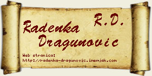 Radenka Dragunović vizit kartica